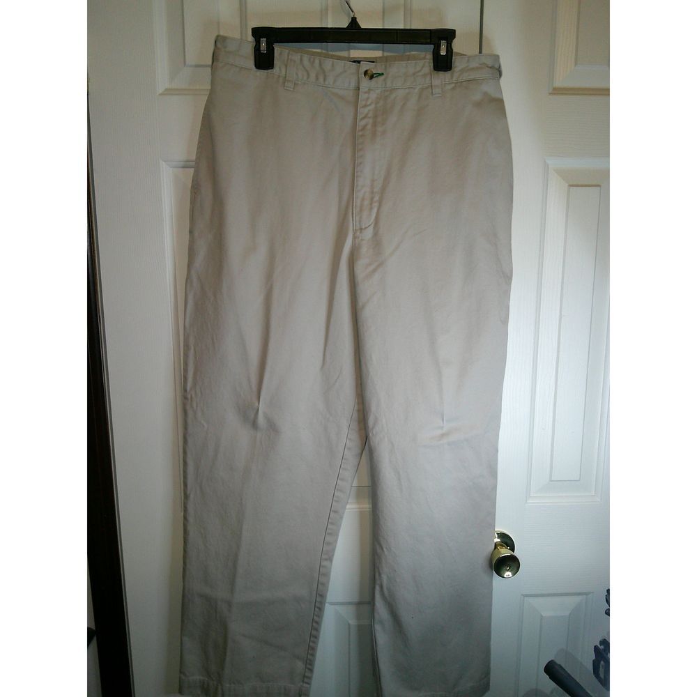 Tommy Hilfiger Chino Pants Straight‎ Leg Casual Khaki Beige Size 36x32